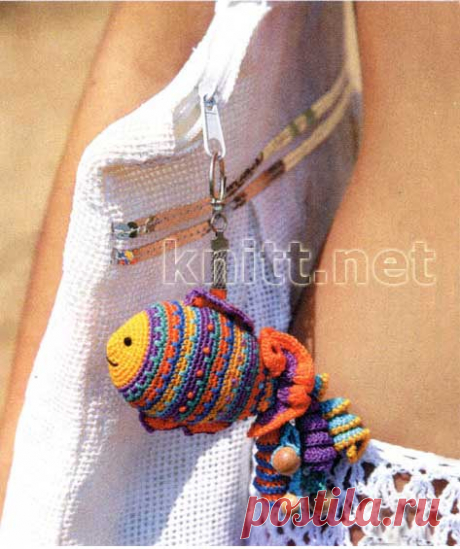 Брелок "Сказочная рыбка" крючком. / knitt.net