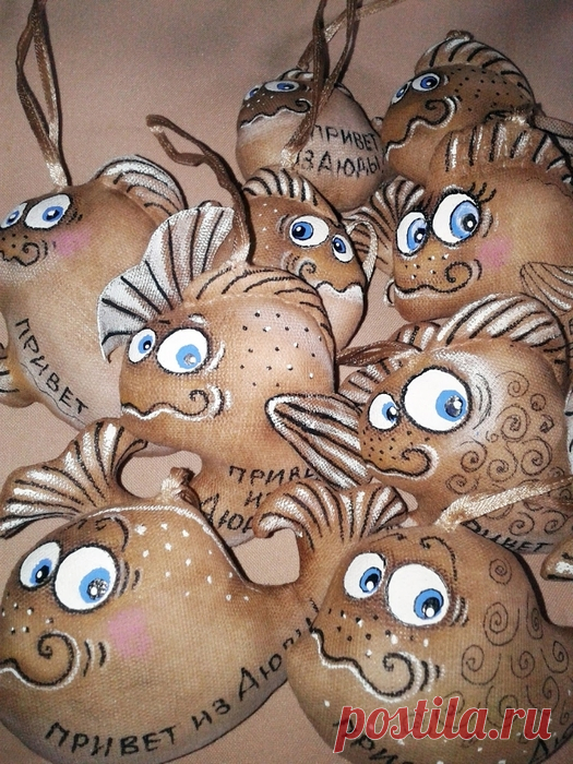 Кофейные рыбки. ВЫкройка+ссылка