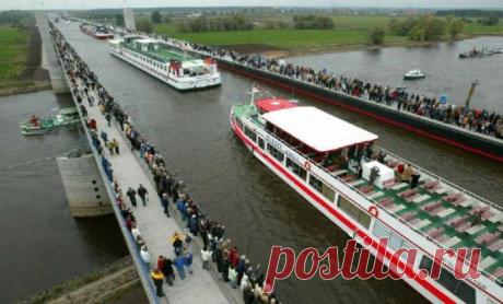 Магдебургский водный мост (Kanalbrücke Magdeburg), Германия | Города и страны