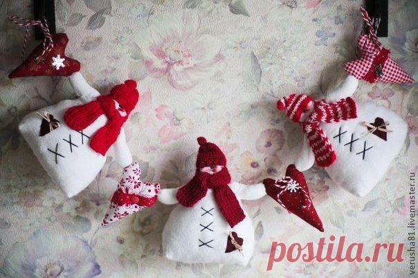 Гирлянда Друзья-снеговики