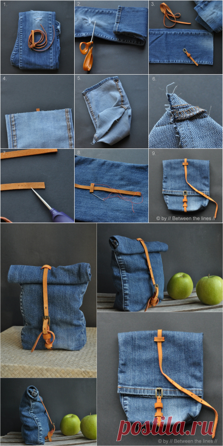 Ingenioso bolso reciclando un pantalón vaquero - Muy Ingenioso