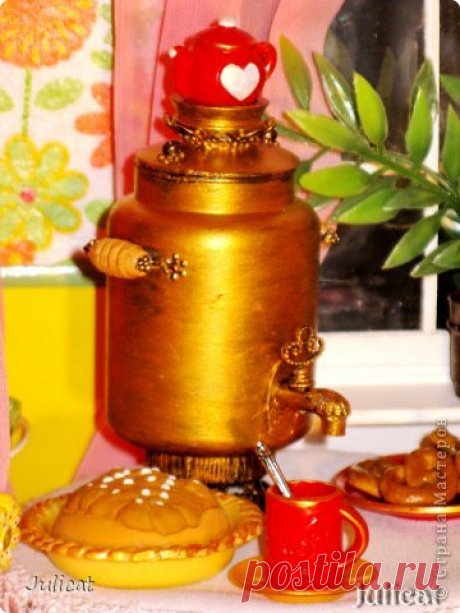 Самовар в кукольный домик