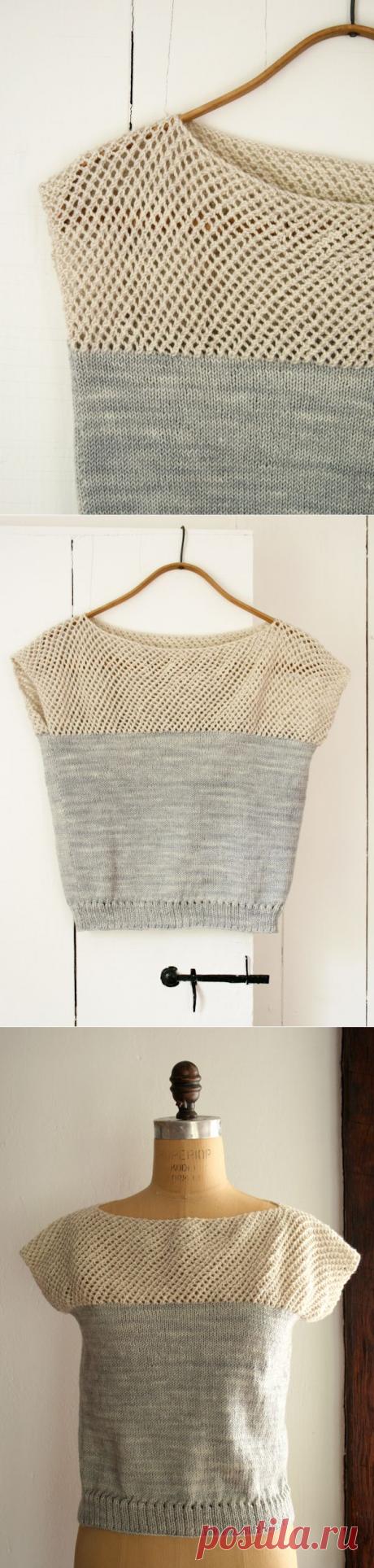 Лоры Loop: Cap рукавом решетки Топ - Перл Bee - Вязание крючком Швейные Вышивка Ремесла Модели и идеи!