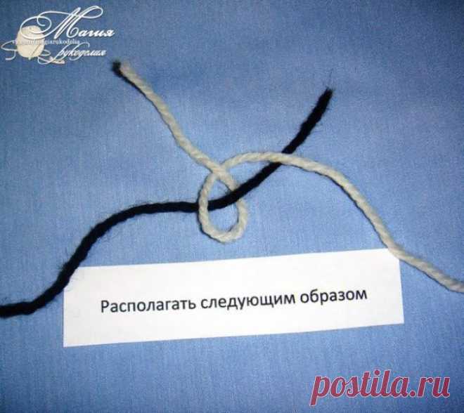 Узелок промышленный для соединения нитей
