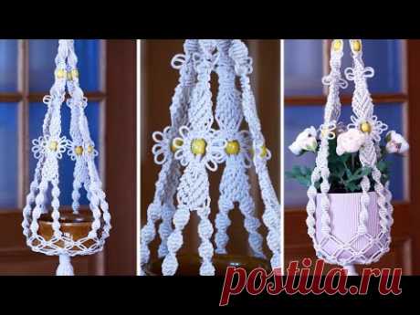 Easy Macrame Plant Hanger Flower Design DIY