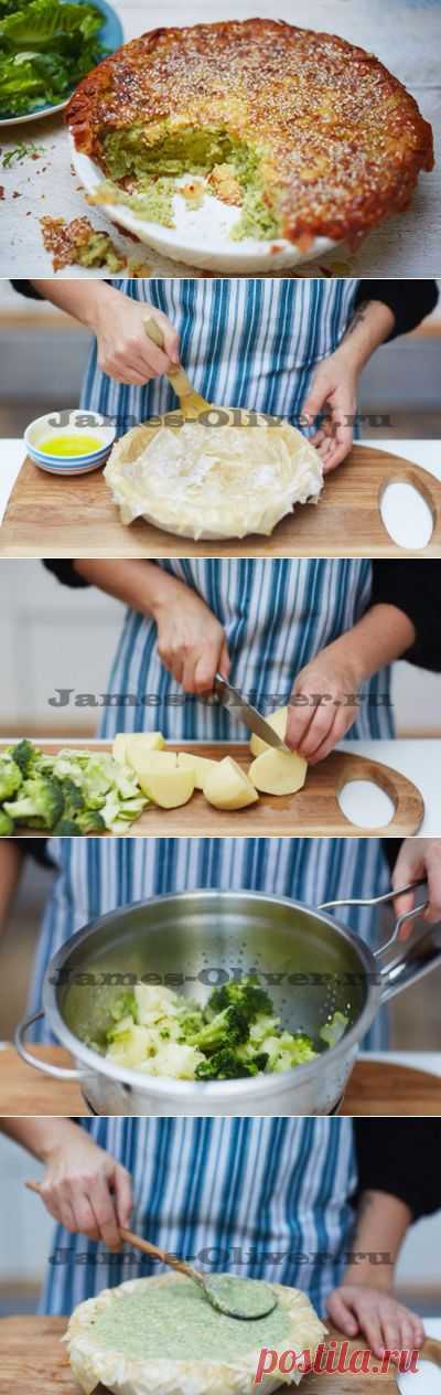 Пирог с картофелем и брокколи - рецепт Джейми Оливера