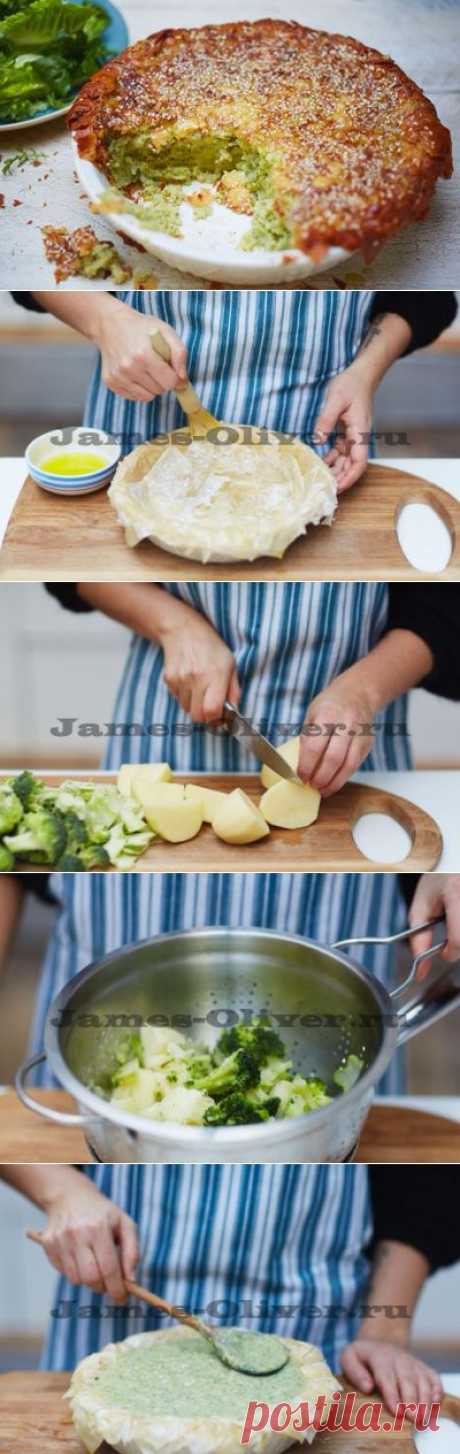 Пирог с картофелем и брокколи - рецепт Джейми Оливера