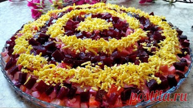 Ну, оОчень вкусный салат..ВКУСНЫЙ и НЕЖНЫЙ САЛАТИК..ТАКОЙ СМОЖЕТ ГОТОВИТь все