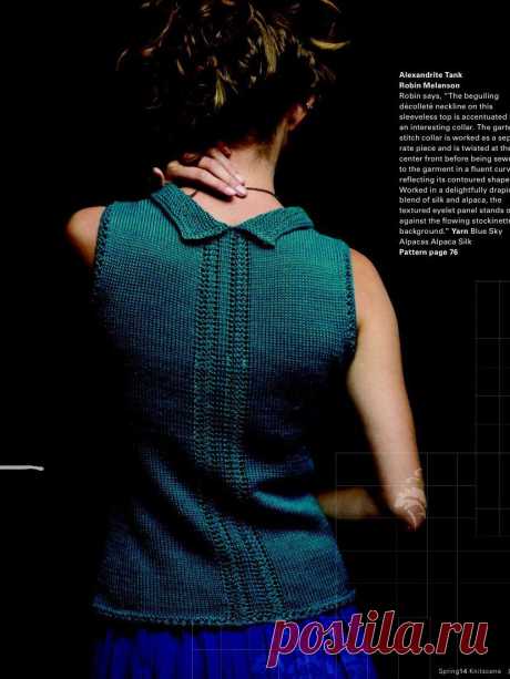 Вязание топа Alexandrite, Knitscene весна 2014