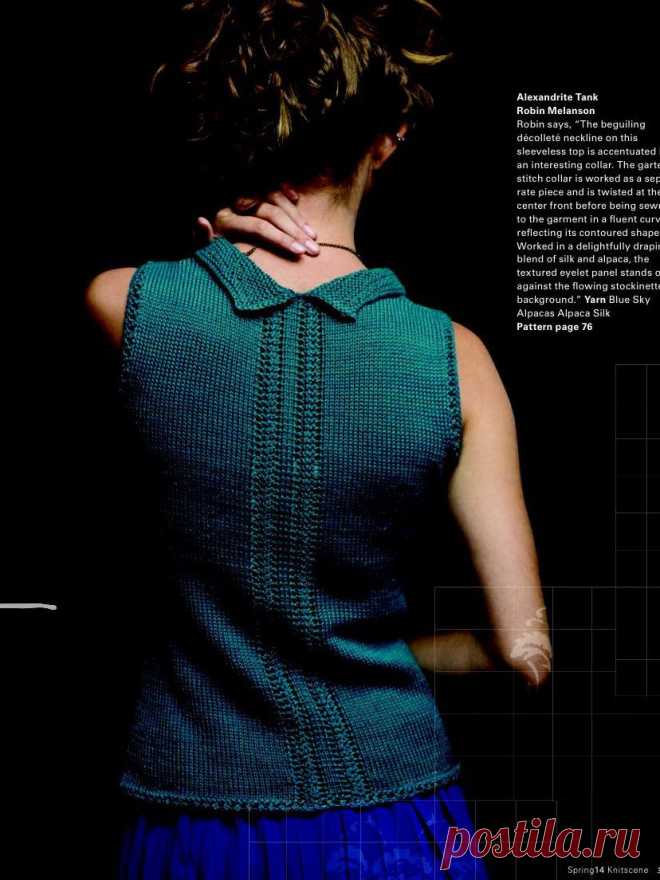 Вязание топа Alexandrite, Knitscene весна 2014