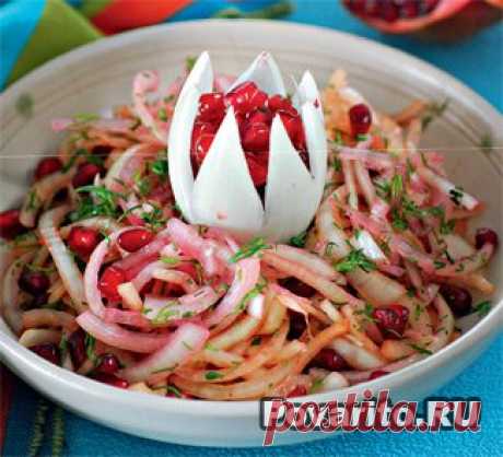 Салат из лука и граната » Povarito.Ru - Пошаговые фото-рецепты с описанием этапов приготовления