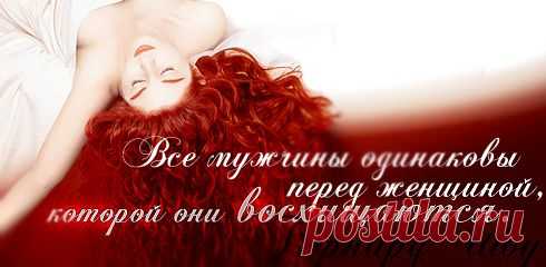 Все мужчины одинаковы...
Перед женщиной,
которой они Восхищаются!