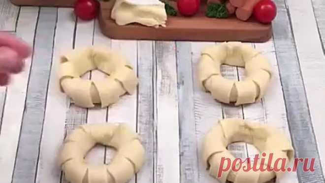 Большое разнообразие восхитительно красивых и очень вкусных закусок из теста😋