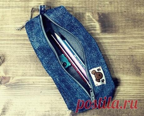 DIY Denim Pencil Case ~ DIY Tutorial Ideas!