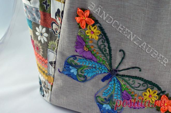 Мои большие сумки. / Вышивка / Вышивка лентами