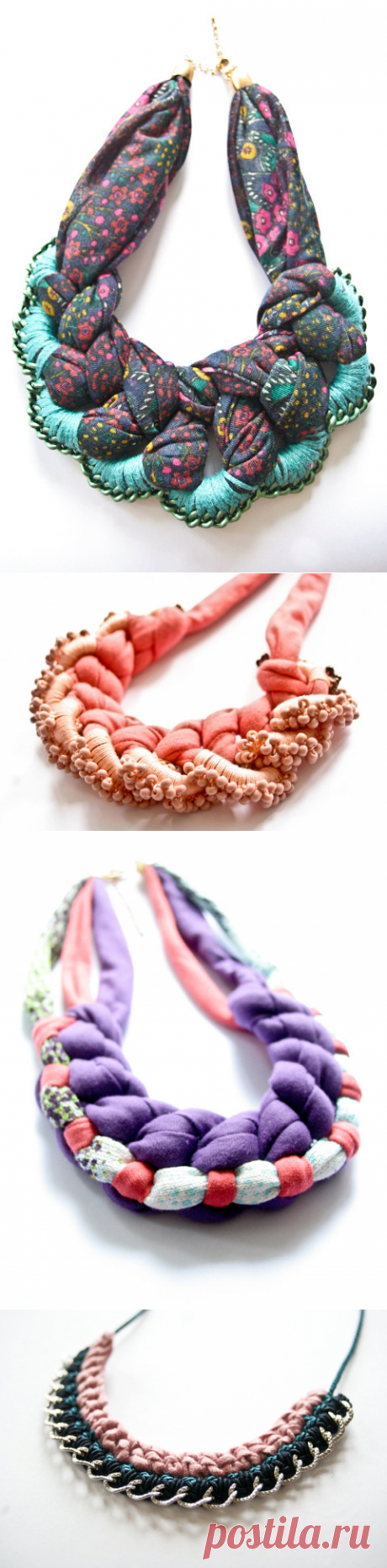 Коллекция колье из ткани, бусин и цепей / Украшения и бижутерия / ВТОРАЯ УЛИЦА