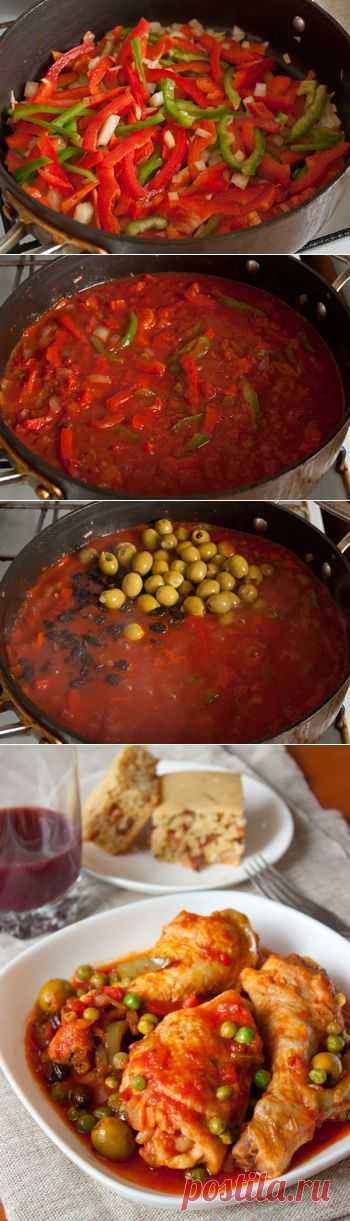 Пошаговый фото-рецепт фрикасе из курицы со сладким перцем