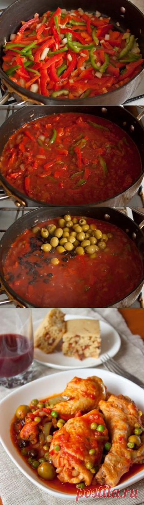 фрикасе из курицы со сладким перцем