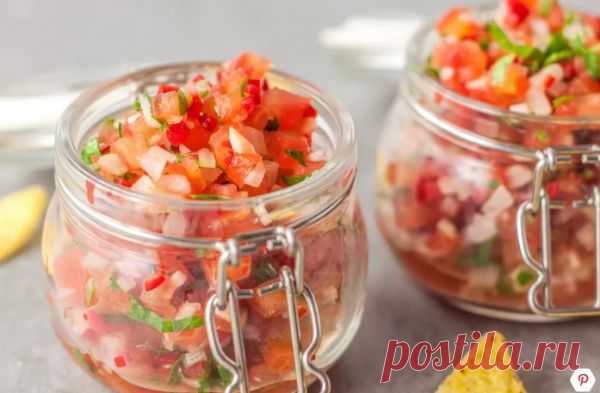 👌 Сальса Пико-де-гайо за 15 минут, рецепты с фото Вкусный рецепт Сальса Пико-де-гайо за 15 минут, пошаговый, с фото и отзывами 👍 Быстрые рецепты, Низкокалорийные рецепты, Соусы, Мексиканская кухня, Соусы к мясу, Блюда из овощей, Быстрые закуски