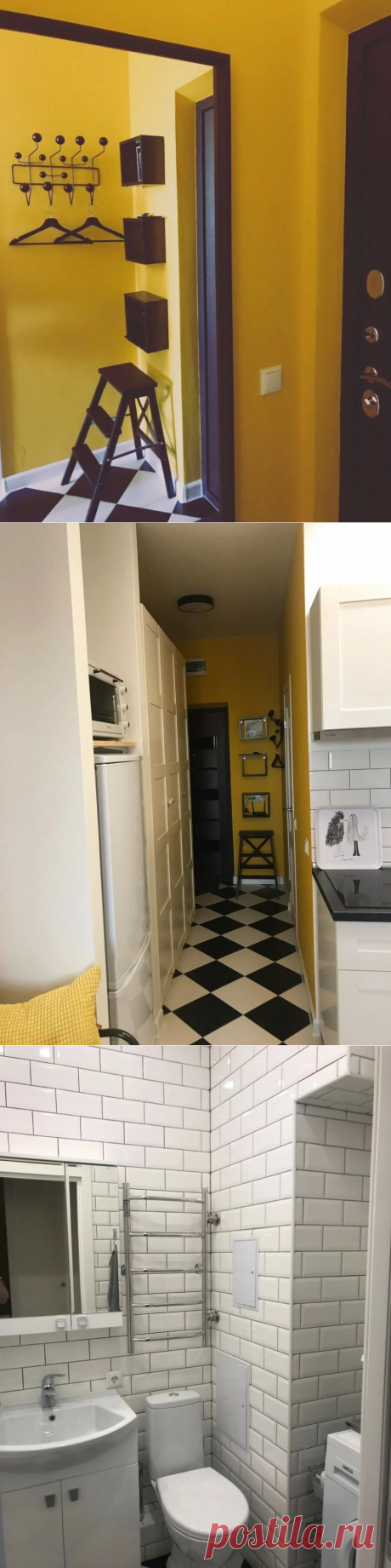 Смотрите какой ремонт в студии 19 кв м сделала мама для 18-летнего сына. Парень пришел в восторг от кровати и кухни