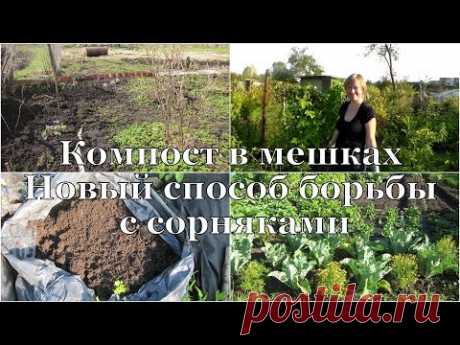Компост В МЕШКАХ и новый способ БОРЬБЫ с сорняками // Compost in plastic bags