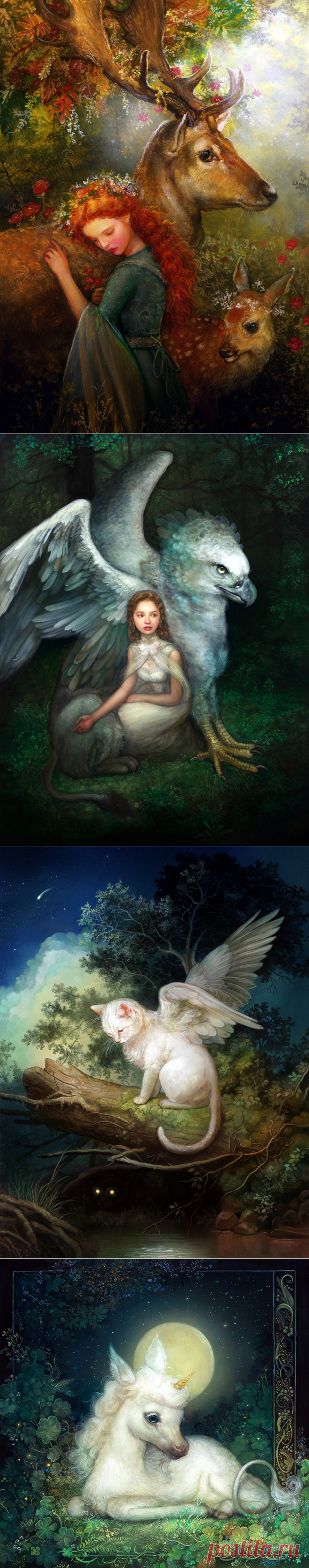 Сказка на ночь... Художница Энни Стегг Джерард (Annie Stegg Gerard).