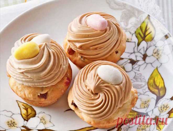Мини-куличи с кофейным кремом