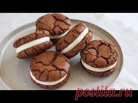 ПЕЧЕНЬЕ БРАУНИ с начинкой // СУПЕРШОКОЛАДНОЕ ПЕЧЕНЬЕ // печенье сэндвич