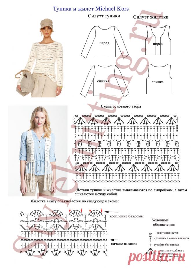 Вязание жилета крючком