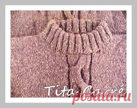 Tita Carré Agulha e Tricot : Colete Bambu com tranças em tricot e tutorial