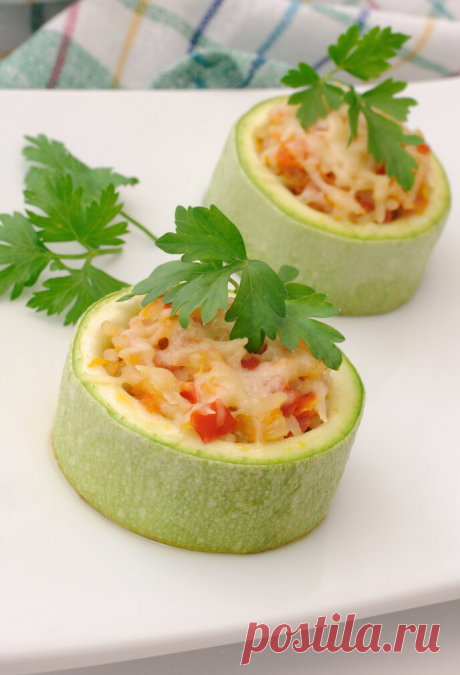 Фаршированные кабачки с рисом и овощами рецепт с фото пошагово