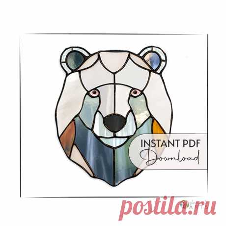 Polar Bear Stained Glass Pattern – GlassyRock Arts