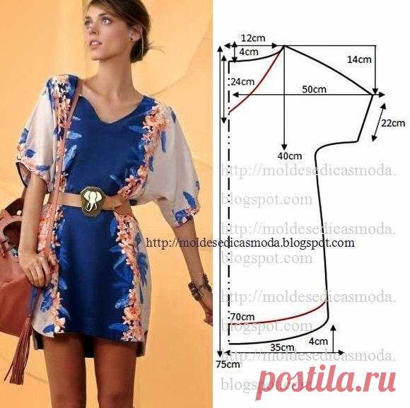 Простая выкройка туники (Шитье и крой) | Журнал Вдохновение Рукодельницы