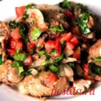 Печень по-грузински Кулинарный рецепт