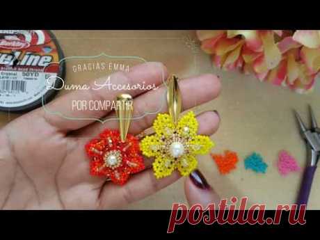 Aretes Flores de Verano en Mostasillas