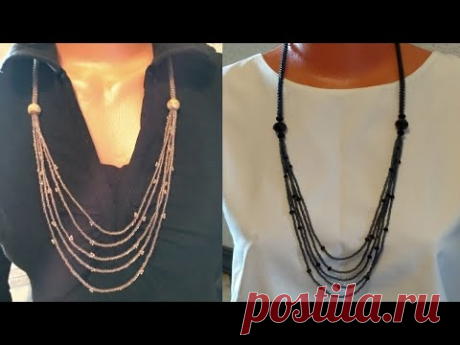 бусы "каскад" из бисера