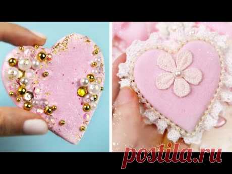 Превращаю обычный картон и ткань в шикарные сердечки💕Декор к Дню Влюбленных своими руками🥰 DIY