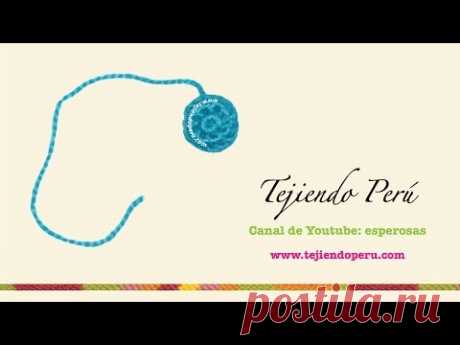 Botón forrado a crochet (con medio puntos)