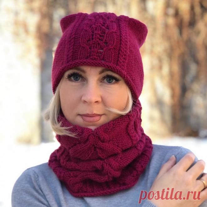 У нас сегодня —8..свежо..но очень солнечно..а нам так не хватает солнышкаНу и мой *Ягодный мусс*в действии.Описание уже готово)))Пишите  в директ если хотите купить️#вяжуспицами #модноевязание #люблювязать #моехобби #снудспицами #шапкаспицами #вяжутнетолькобабушки #рукоделие #ручнаяработа #вяжуспицами #люблювязать