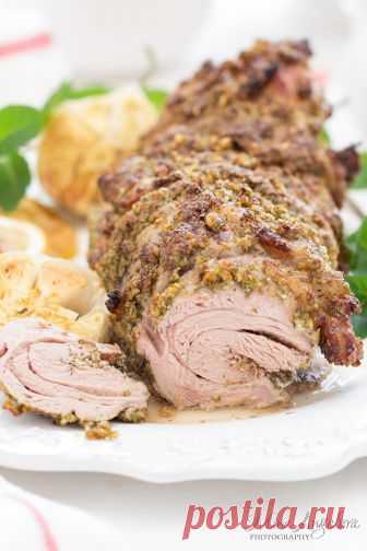 Печено агнешко с копър и сироп от бъз / Roast Lamb with Dill and Elderflower Cordial