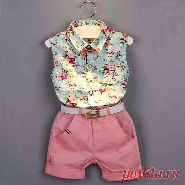 Niñas Ropa de Verano 2016 de la Marca ropa de Los Niños Niñas Juegos de Ropa casual Sin Mangas de Impresión t shirt + Shorts Juego de Los Niños ropa en Sistemas de la ropa de La madre y Los Niños en AliExpress.com | Alibaba Group