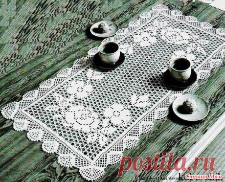 Салфетка в филейной технике. Изысканно! - Вязание - Страна Мам