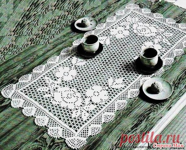 Салфетка в филейной технике. Изысканно! - Вязание - Страна Мам