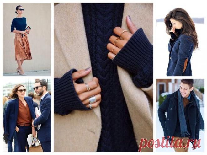 Одежда темно-синего цвета: с чем сочетать и носить