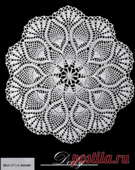 Шикарные ананасные салфетки крючком схемы. Ананасная салфетка крючком со схемами | Домоводство для всей семьи