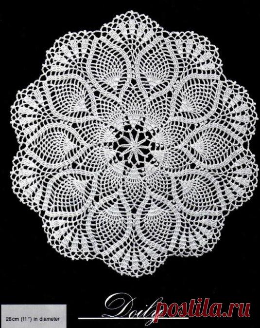Шикарные ананасные салфетки крючком схемы. Ананасная салфетка крючком со схемами | Домоводство для всей семьи