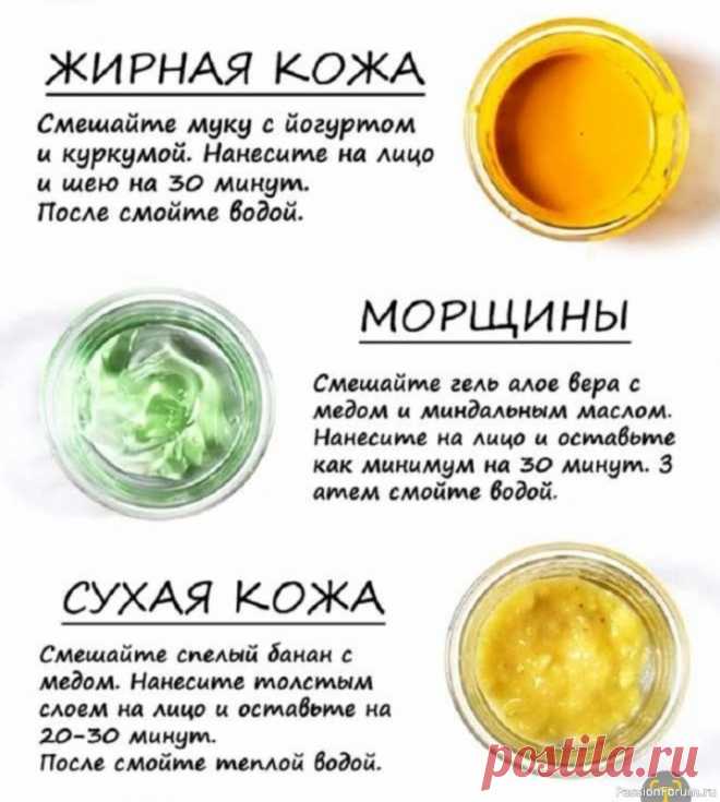 Маски для кожи лица в домашних условиях