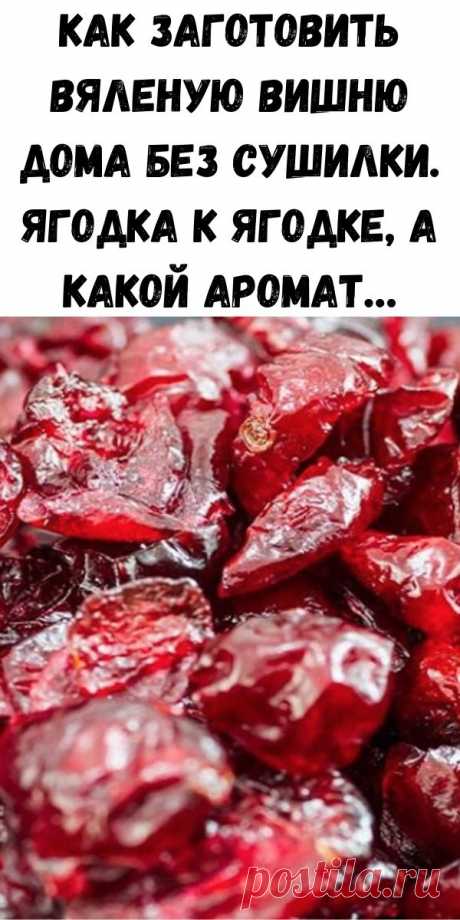 Как заготовить вяленую вишню дома без сушилки. Ягодка к ягодке, а какой аромат… - Советы для женщин