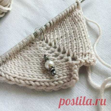 Декоративное оформление регланной линии. Спицы.