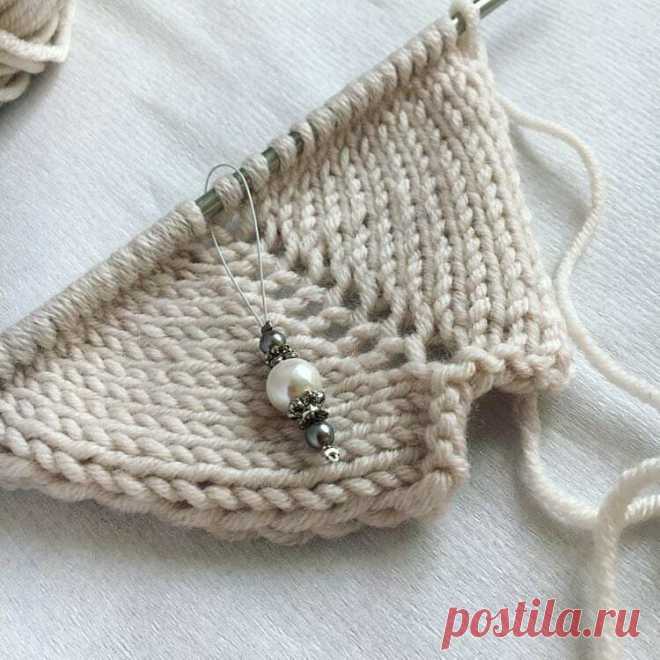 Декоративное оформление регланной линии. Спицы.